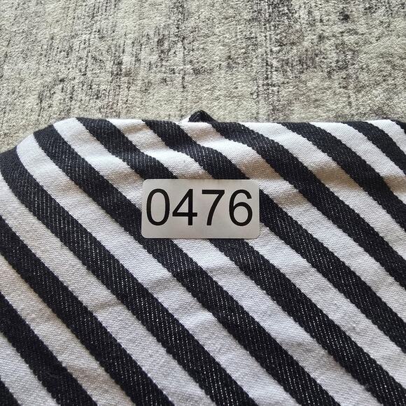 Tulle Blazer Jacket Womens Small Striped Open Front Lined Modern Workwear Career - Picture 9 of 10